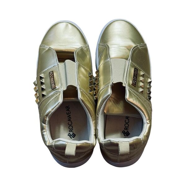 ROCAWEAR FOOTWEAR. Gold Shoes with Spikes. Size 7. - Picture 1 of 16